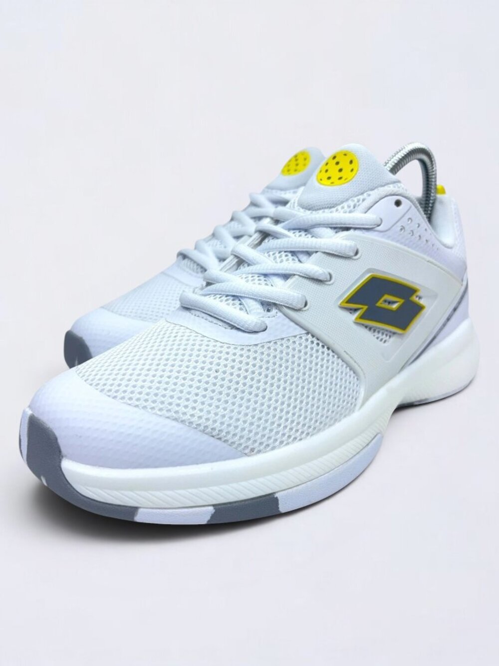 Lotto Pronto 400 Pickleball Shoes Women's Size 8.5 White Gray Yellow NWOB